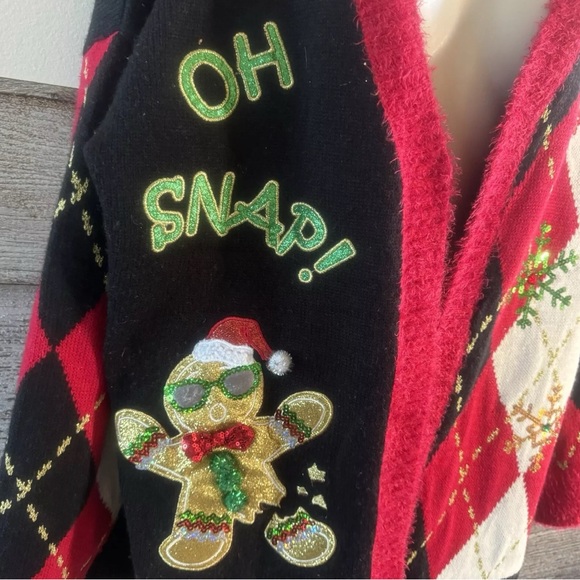 Oh Snap! Christmas Sweater Size XXL (C1) Gingerbread Man - Picture 8 of 8
